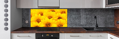 Achterwand keuken Zonnebloemen