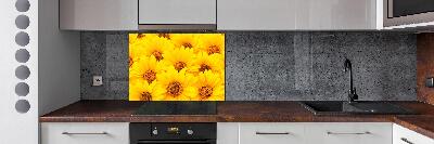 Achterwand keuken Zonnebloemen
