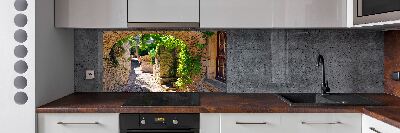 Achterwand keuken Een charmante straat
