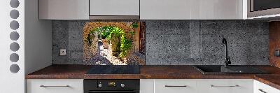 Achterwand keuken Een charmante straat