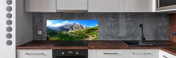 Glazen achterwand keuken Het zeeoog ​​van het Tatragebergte