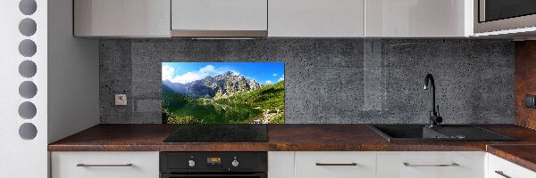 Glazen achterwand keuken Het zeeoog ​​van het Tatragebergte