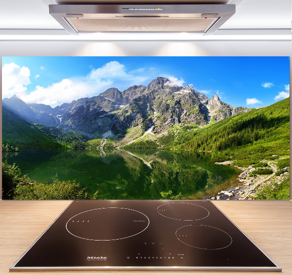 Glazen achterwand keuken Het zeeoog ​​van het Tatragebergte