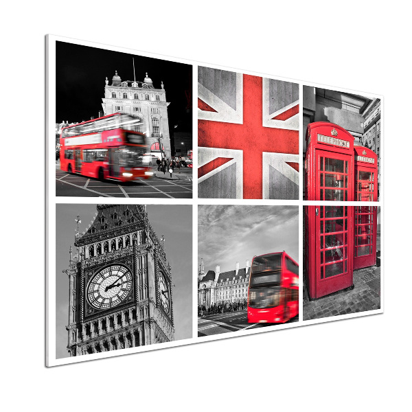 Panel dekor szkło Kolaż Londyn