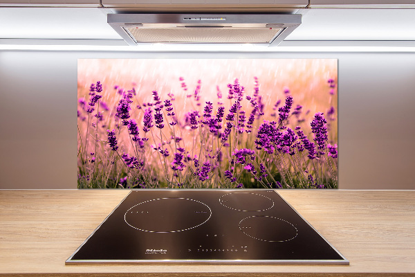 Spatscherm keuken Lavendel