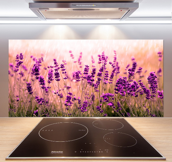 Spatscherm keuken Lavendel