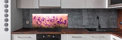 Spatscherm keuken Lavendel