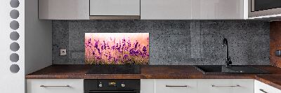 Spatscherm keuken Lavendel