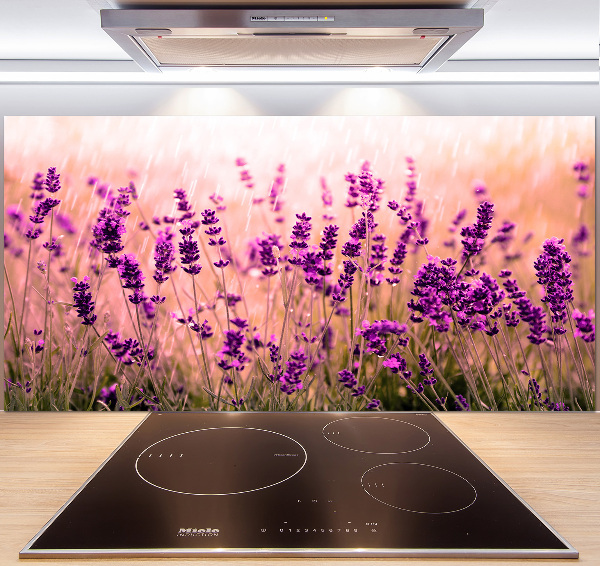 Spatscherm keuken Lavendel