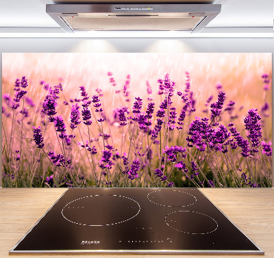 Spatscherm keuken Lavendel