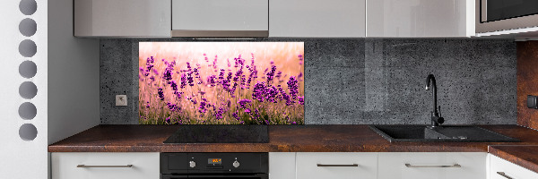 Spatscherm keuken Lavendel