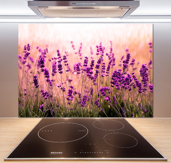 Spatscherm keuken Lavendel