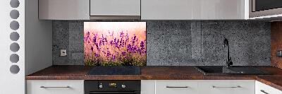 Spatscherm keuken Lavendel