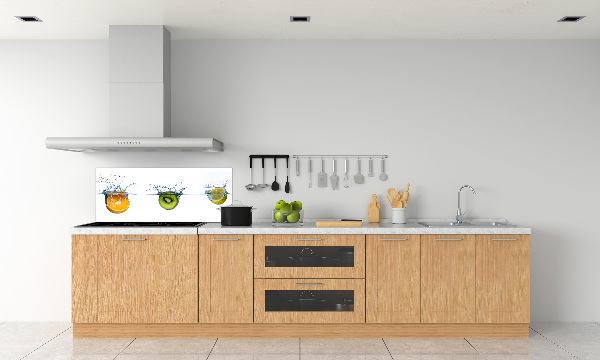 Glazen achterwand keuken Fruit onder water