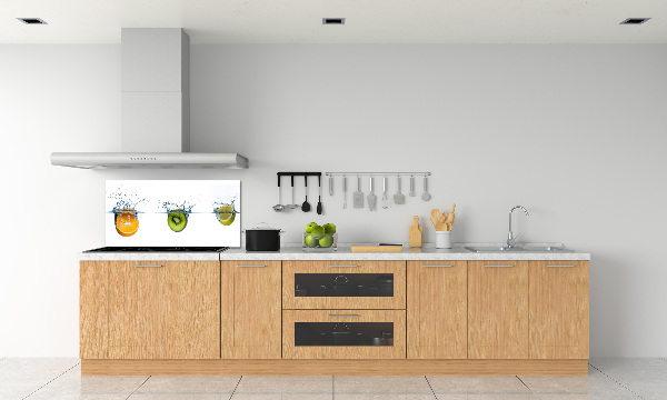 Glazen achterwand keuken Fruit onder water