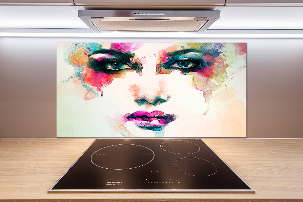 Spatscherm keuken Portret van een vrouw