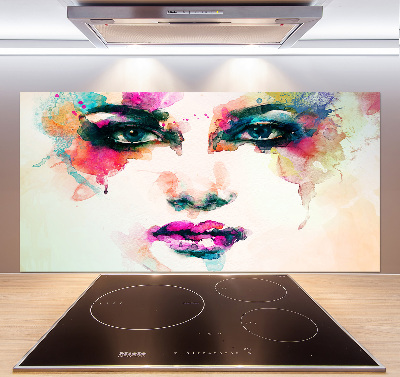 Spatscherm keuken Portret van een vrouw