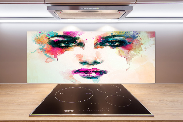 Spatscherm keuken Portret van een vrouw