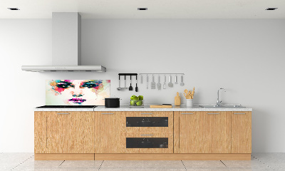Spatscherm keuken Portret van een vrouw