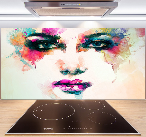 Spatscherm keuken Portret van een vrouw