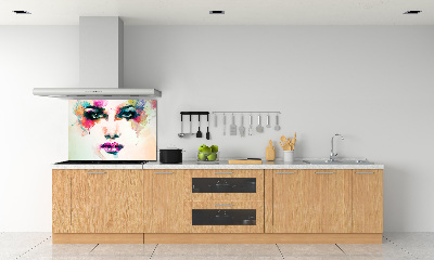 Spatscherm keuken Portret van een vrouw