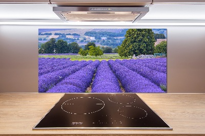 Spatscherm keuken Lavendelveld