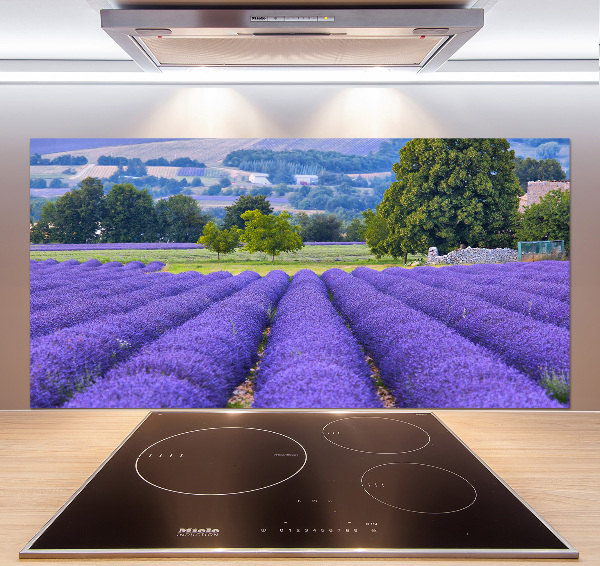 Spatscherm keuken Lavendelveld