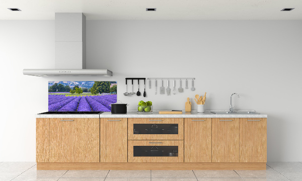 Spatscherm keuken Lavendelveld