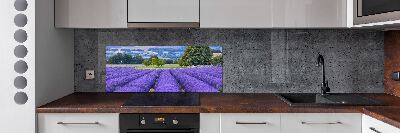 Spatscherm keuken Lavendelveld