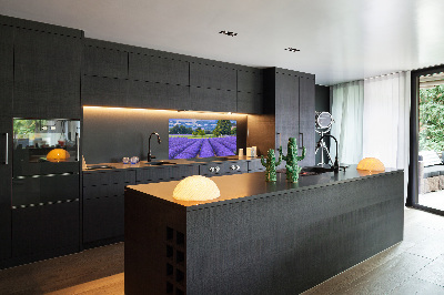 Spatscherm keuken Lavendelveld