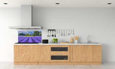 Spatscherm keuken Lavendelveld
