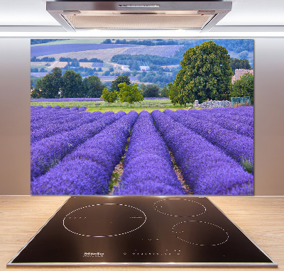 Spatscherm keuken Lavendelveld