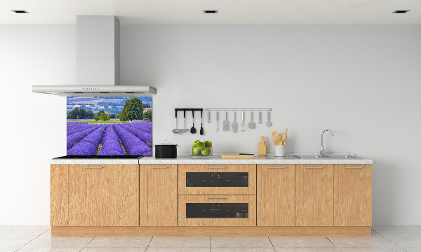 Spatscherm keuken Lavendelveld