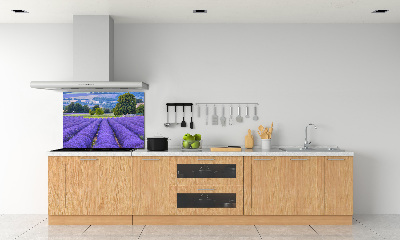 Spatscherm keuken Lavendelveld