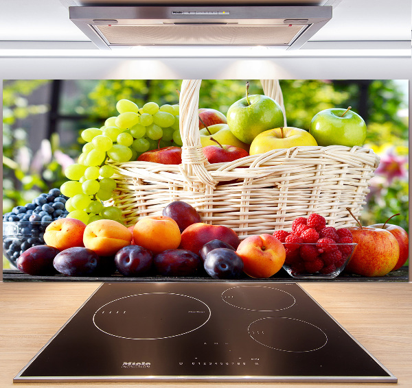 Spatscherm keuken Fruitmand