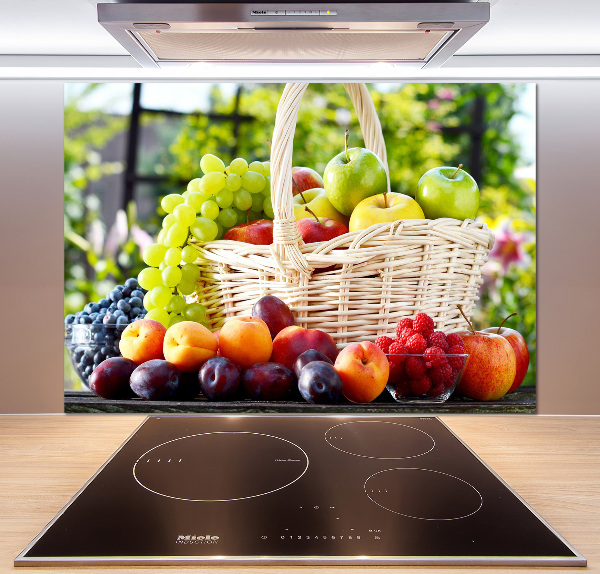 Spatscherm keuken Fruitmand