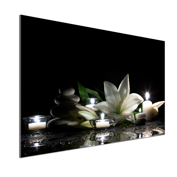 Keuken achterwand Witte lelie