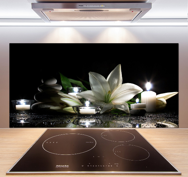 Keuken achterwand Witte lelie