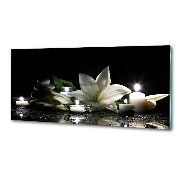 Keuken achterwand Witte lelie