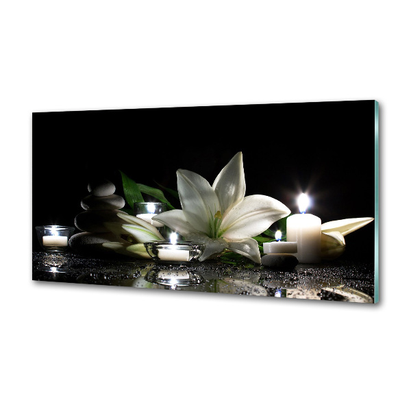 Keuken achterwand Witte lelie
