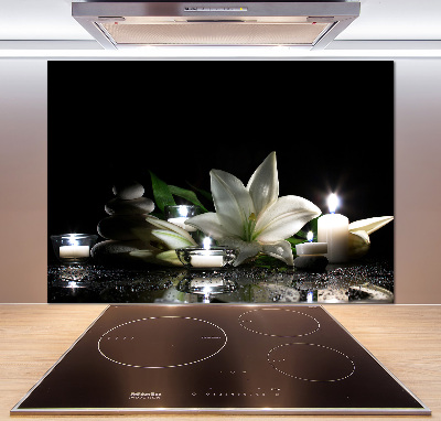 Keuken achterwand Witte lelie