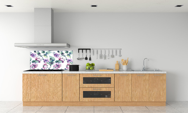 Spatplaat keuken Braambloemen