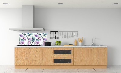 Spatplaat keuken Braambloemen