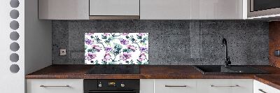 Spatplaat keuken Braambloemen