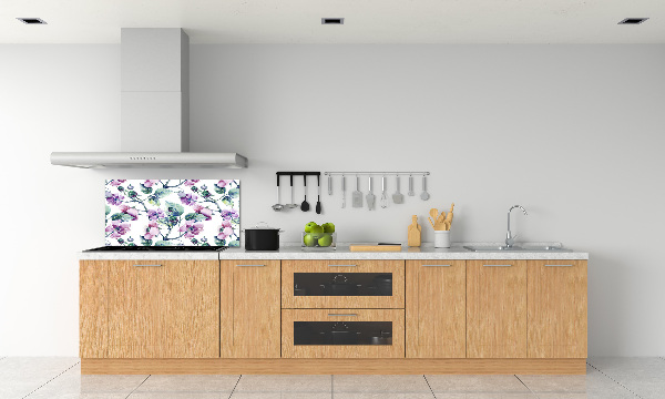 Spatplaat keuken Braambloemen
