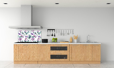 Spatplaat keuken Braambloemen
