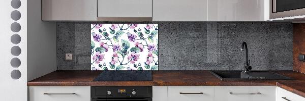 Spatplaat keuken Braambloemen