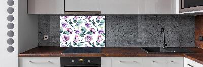 Spatplaat keuken Braambloemen