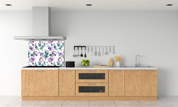 Spatplaat keuken Braambloemen
