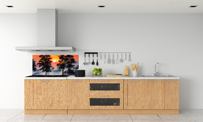 Spatplaat keuken Zonsondergangbos